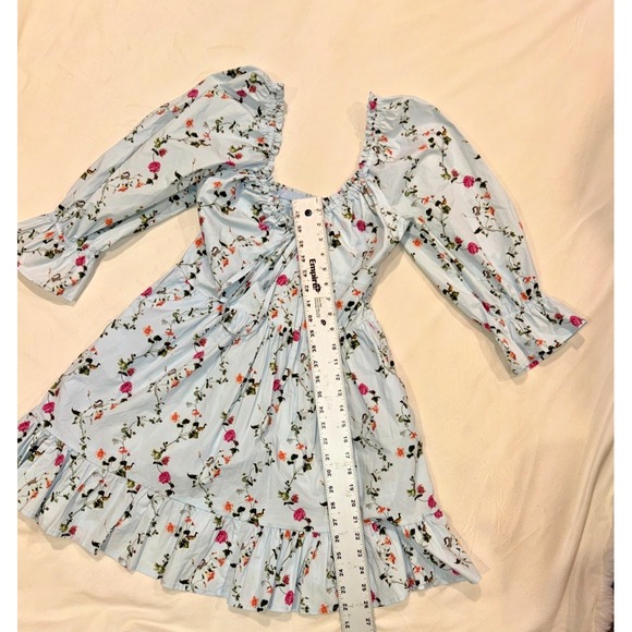 Hill House Ophelia Mini Dress - Light Blue and Pink New without Tags Sz M (365) - Picture 2 of 4